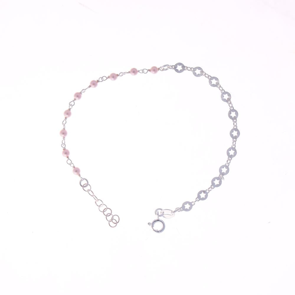 Starry Pink Pearl Magic Bracelet in 925 silver