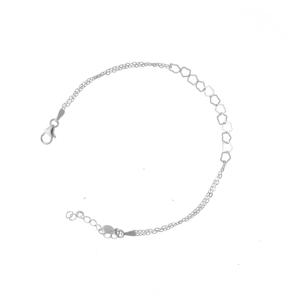 Star-ring together bracelet in 925 silver