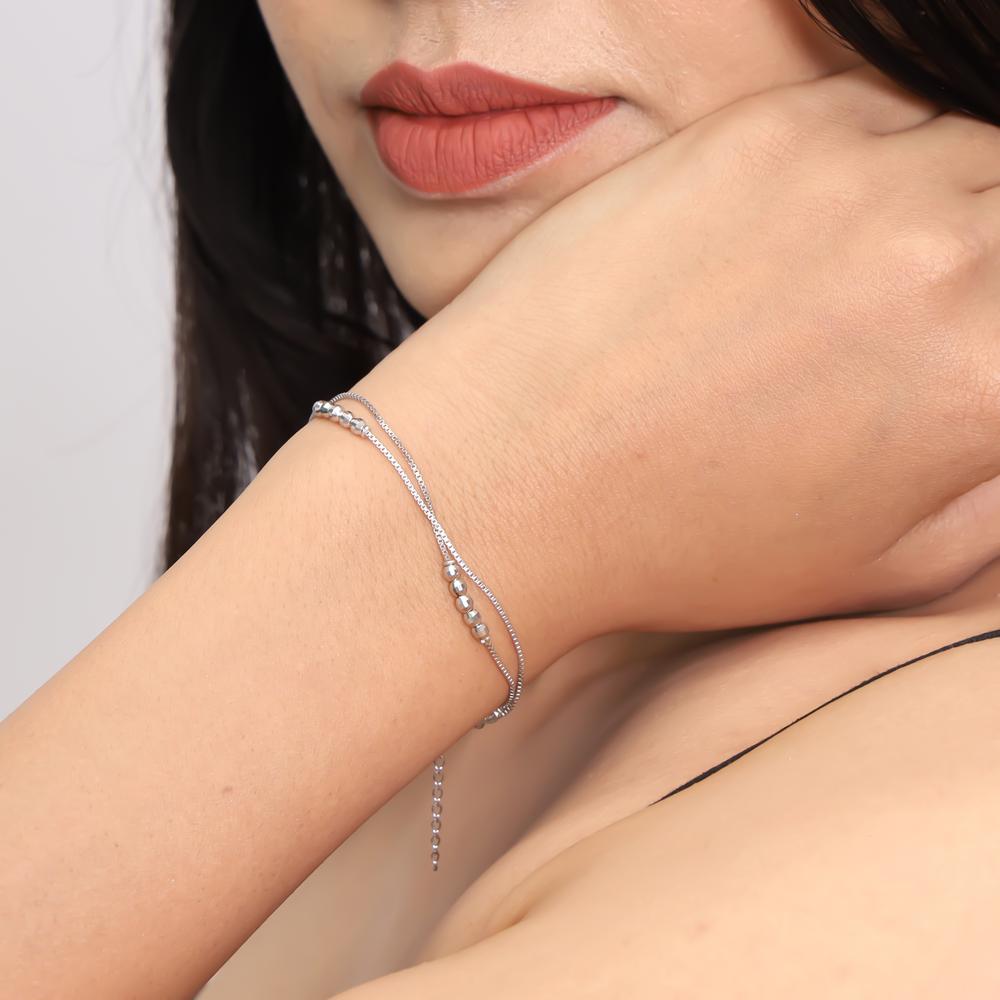 Bold and Beautiful stacked bracelet in 925 silver