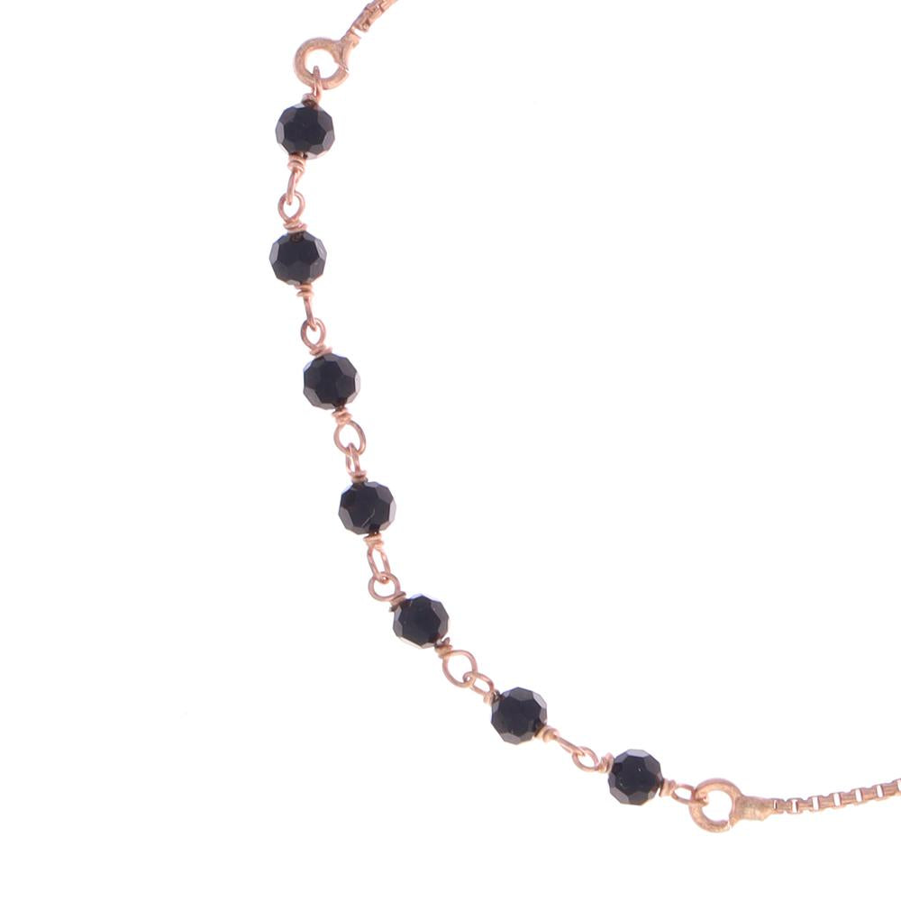 Rose Gold Finish- Adjustable Nazarbattu Mangalsutra Bracelet in 925 silver
