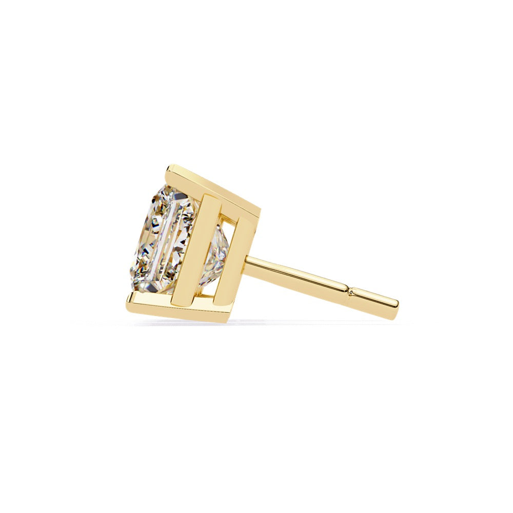 Princess Cut Solitaire Men's Stud
