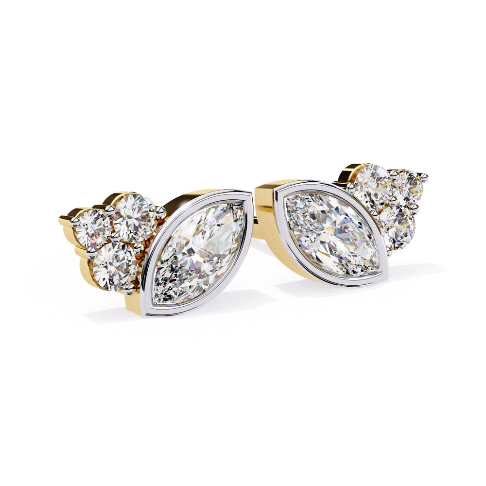 Elegante Marquise Stud Earrings