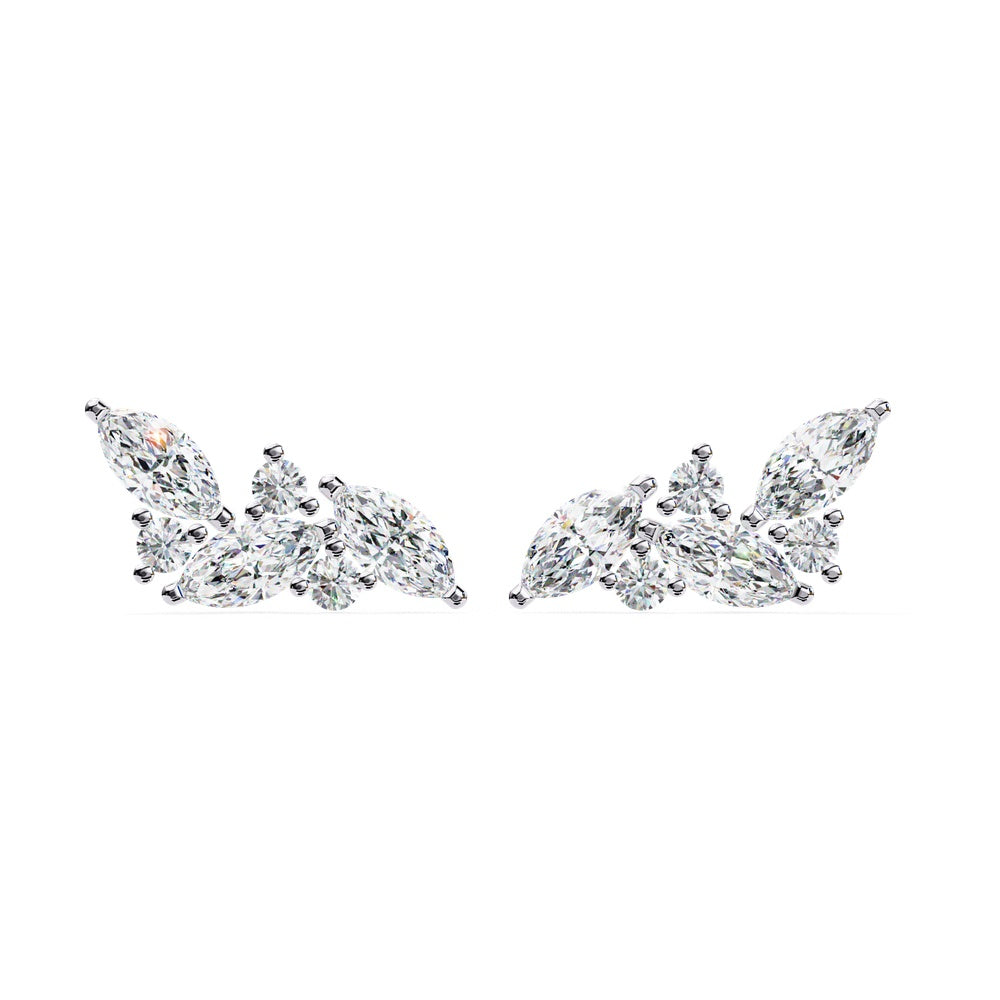 The Mark Round & Marquise Solitaire Stud Earrings