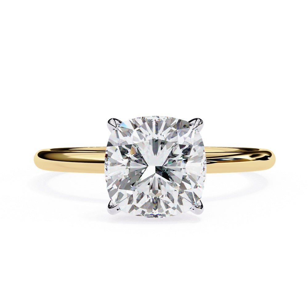 Classic Cushion Square Solitaire Ring