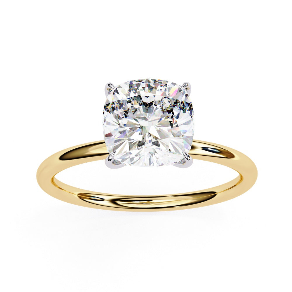 Classic Cushion Square Solitaire Ring