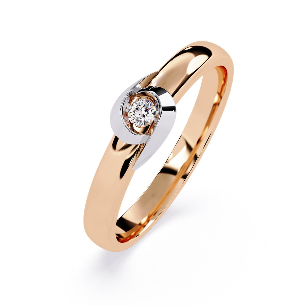 Two stunning rose gold wedding bands, each set with diamonds, embodying the love shared by a couple.