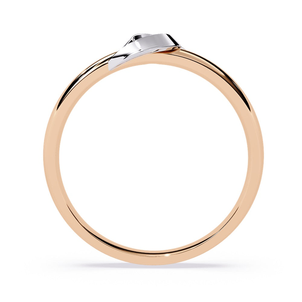 Two stunning rose gold wedding bands, each set with diamonds, embodying the love shared by a couple.