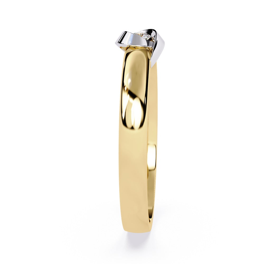 Two stunning rose gold wedding bands, each set with diamonds, embodying the love shared by a couple.
