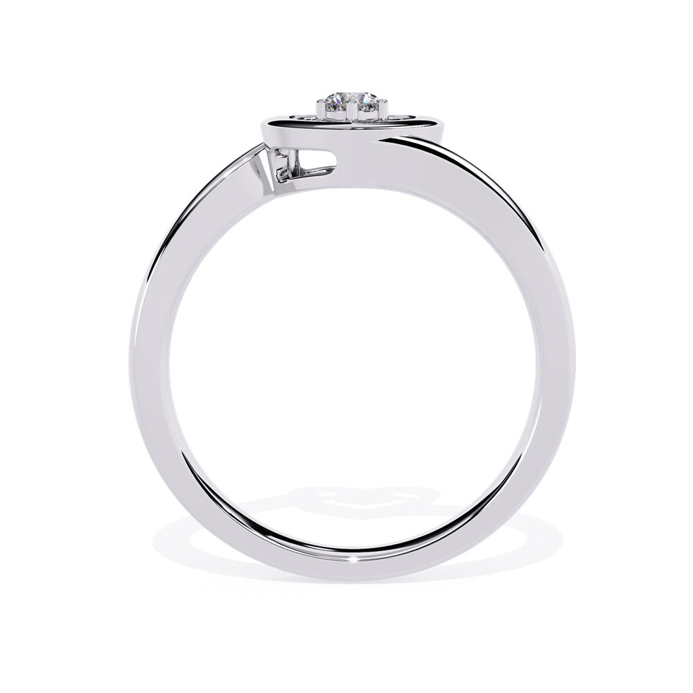 A gold diamond heart ring, elegantly designed, showcasing a sparkling diamond at its center, symbolizing love and affection.