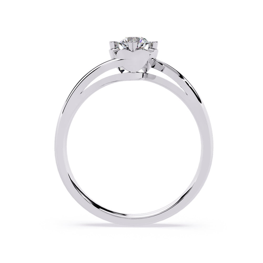 Beautiful gold engagement ring showcasing a dazzling diamond in the center, ideal for an unforgettable proposal.