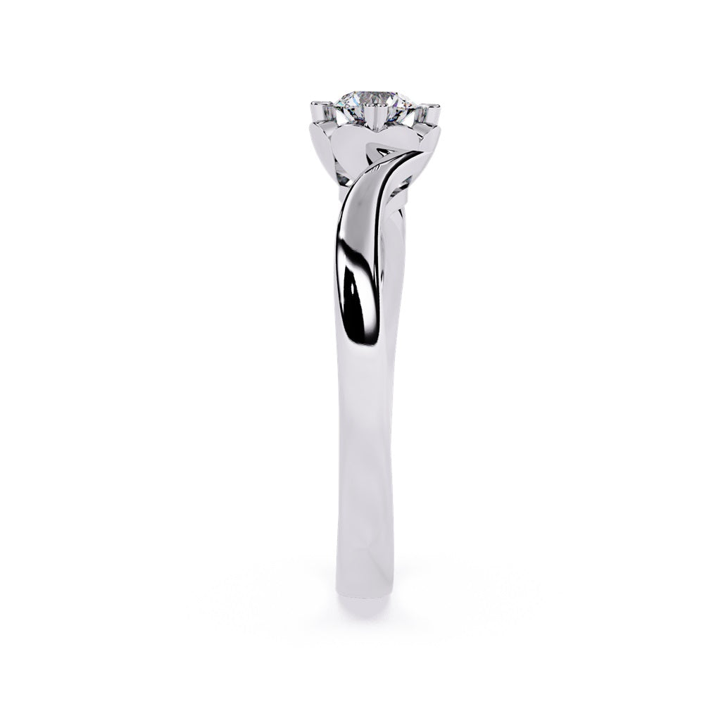 Beautiful gold engagement ring showcasing a dazzling diamond in the center, ideal for an unforgettable proposal.