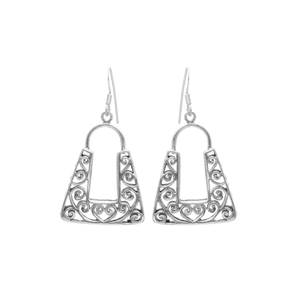 Trapeeze drop Earrings in 925 silver