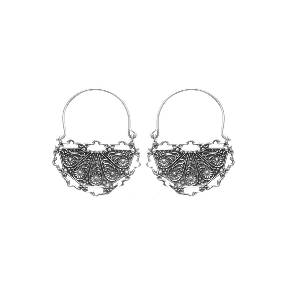 Ardh Chaand Baali Earrings in 925 silver
