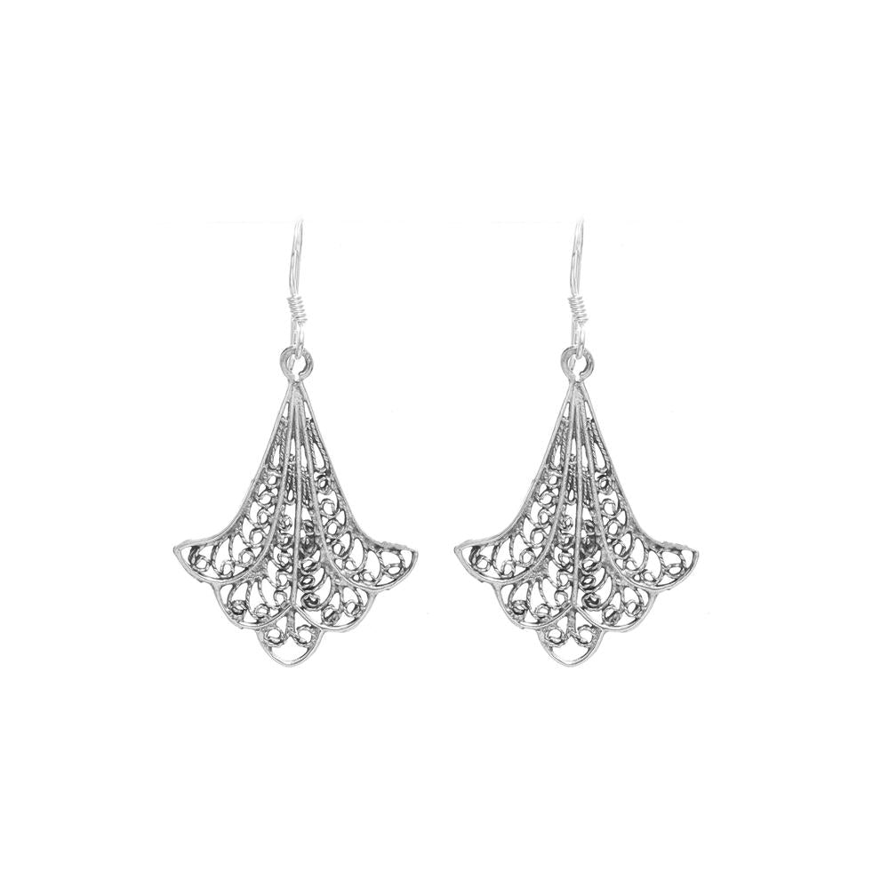 Fleur de Leaf drop Earrings in 925 silver