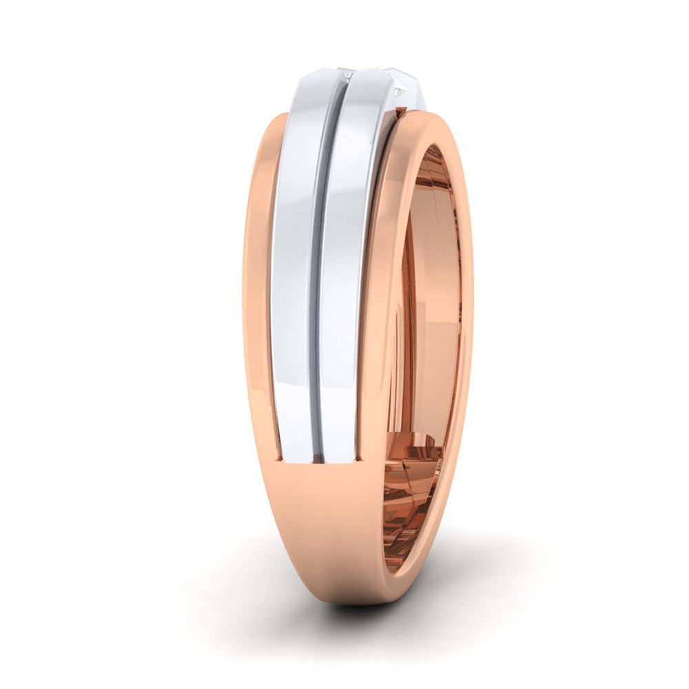 Discover the Sophia Diamond Solitaire Ring by Niraa: a two-toned marvel crafted in rose gold and silver, with a central diamond. Accompanied by a certified diamond certificate, the exquisite design layers gold and diamonds around the gem.