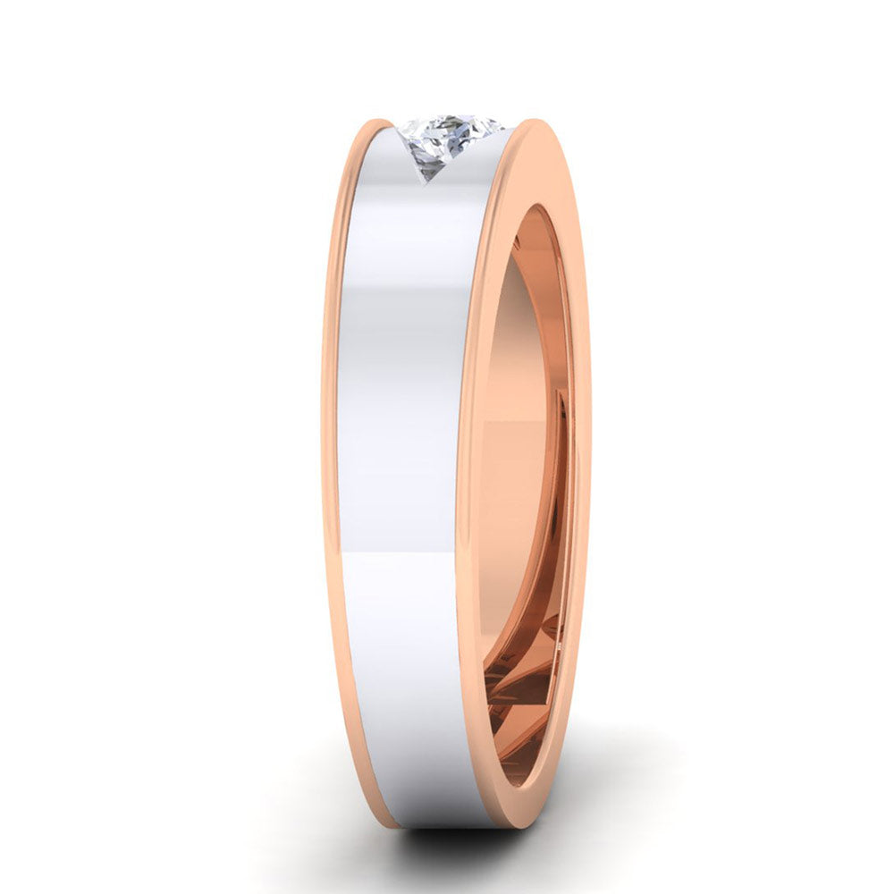 The Cara Diamond Solitaire Ring by Niraa exudes luxury with its marquise-cut diamond set in either white gold or platinum, creating a stunning contrast against the rose gold band. This exquisite piece epitomizes fine craftsmanship and elegant design.