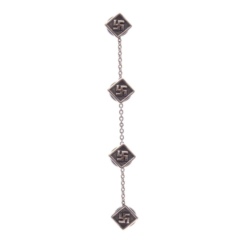 Silver Swastik Kurta Buttons