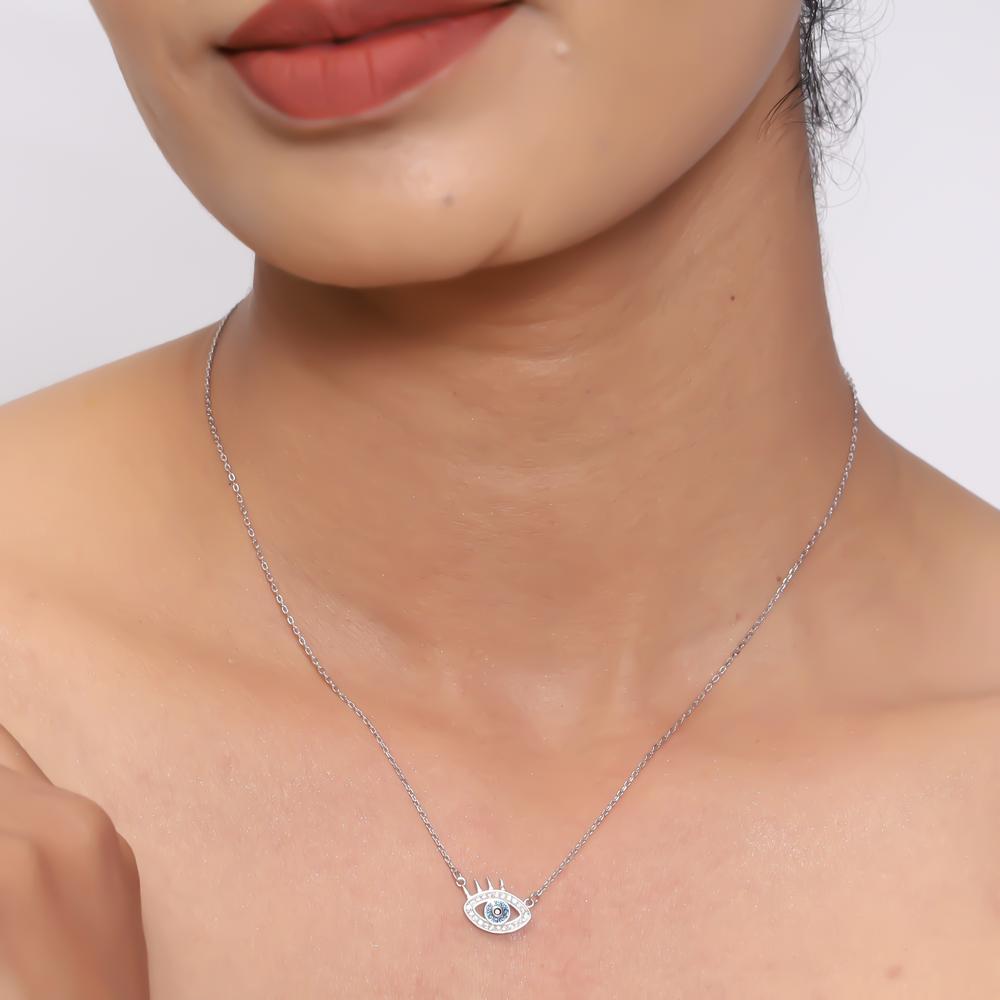 Evil Eye Necklace in 925 silver