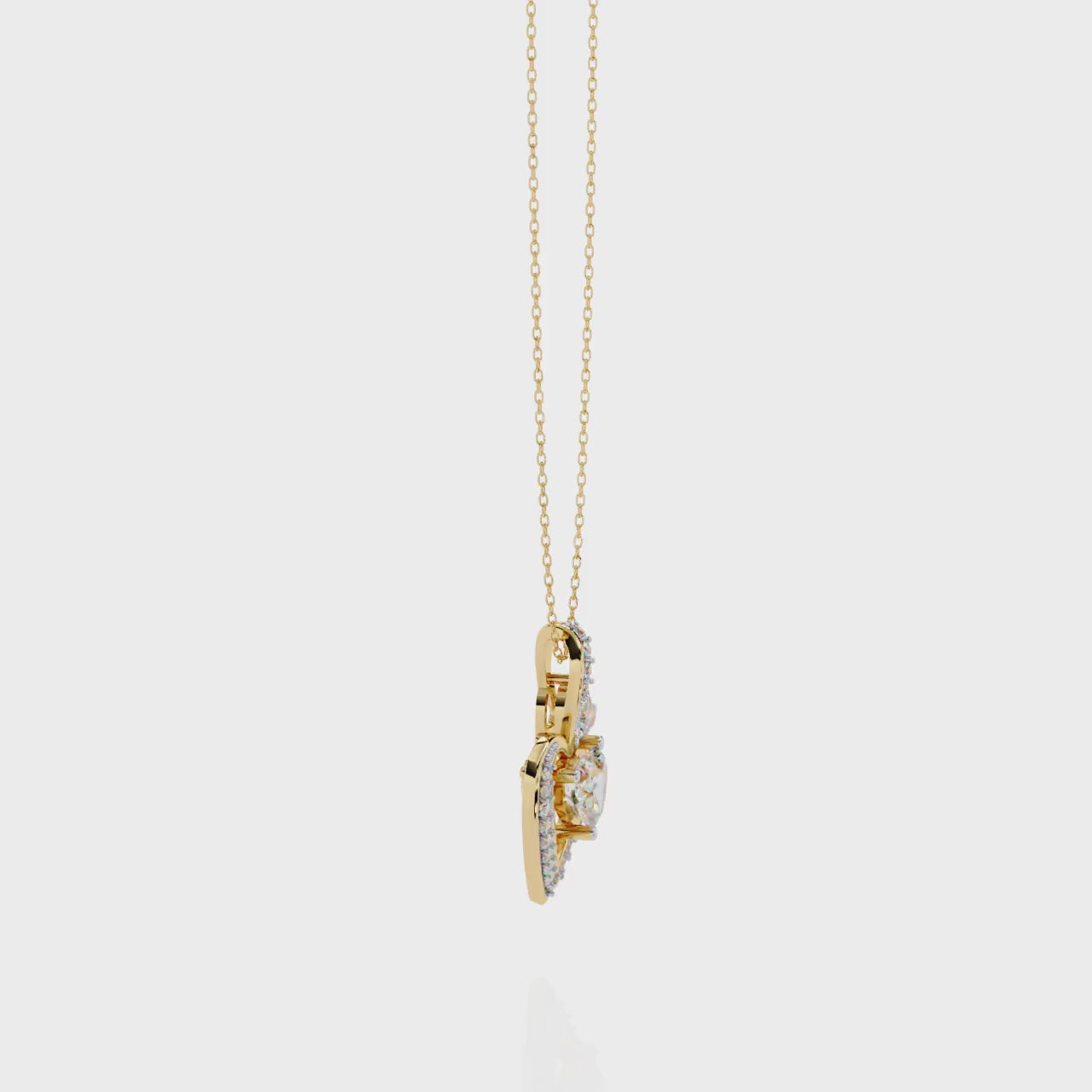 Luxe Heart Shape Diamond Solitaire Pendant