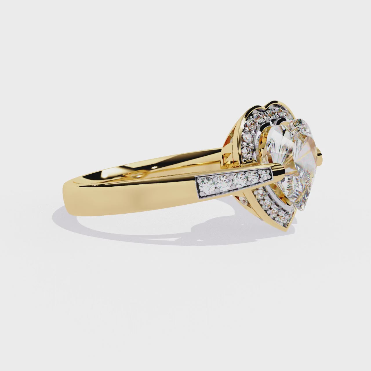 Everlasting Heart Shape Diamond Solitaire Ring