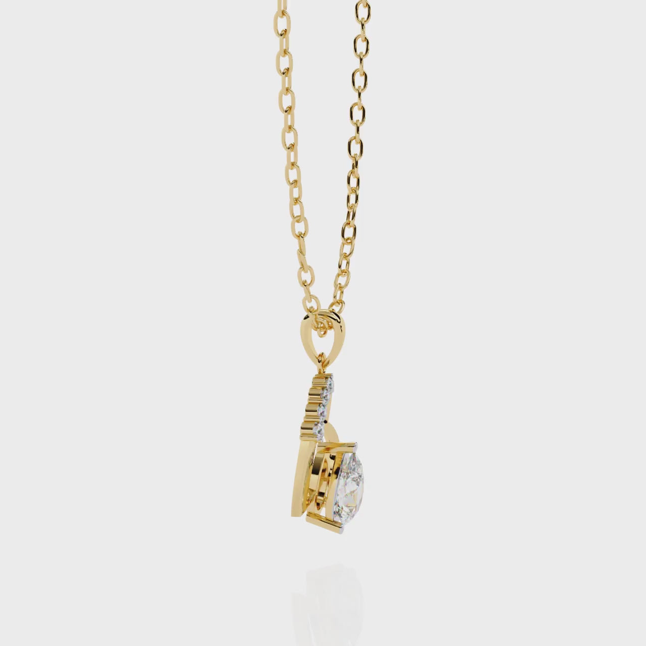 Love's Sparkle Pear Shape Diamond Solitaire Pendant
