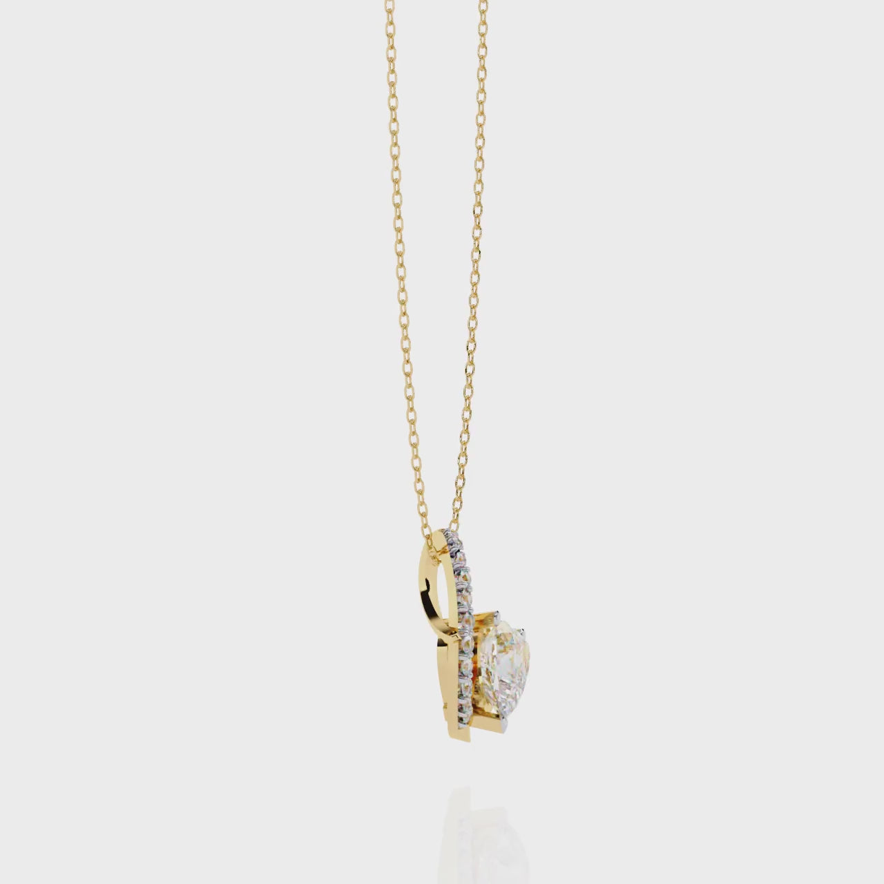Radiance Heart Shape Diamond Solitaire Pendant