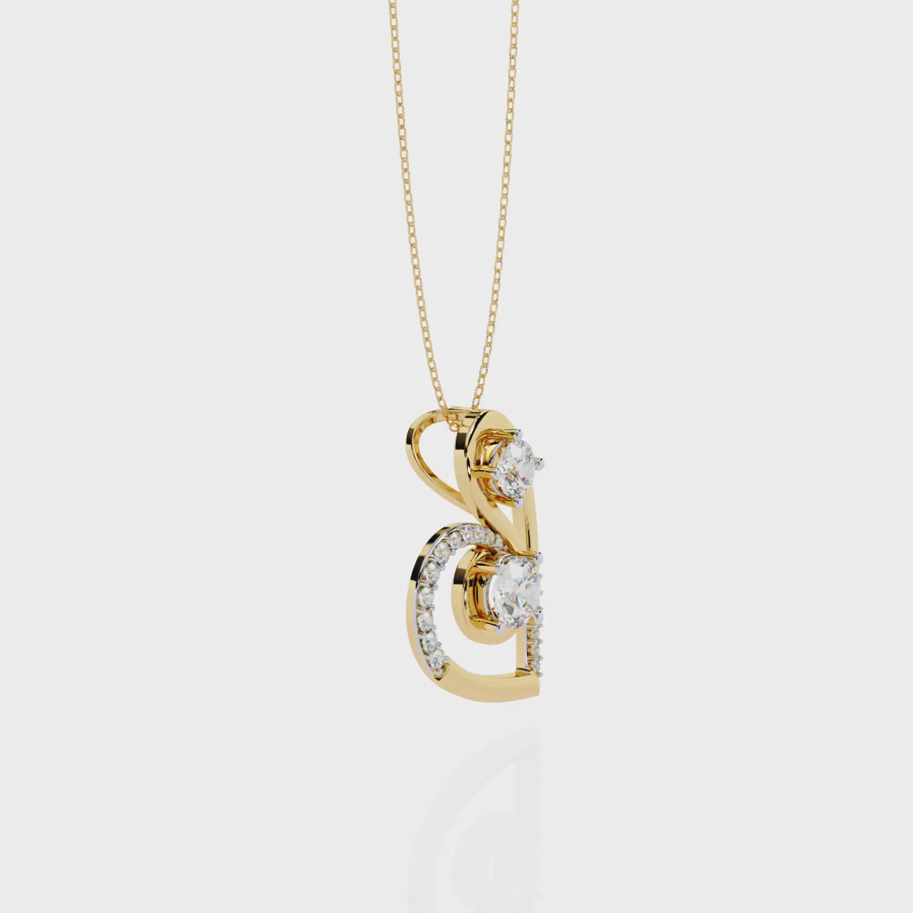 Timeless Heart Diamond Solitaire Pendant