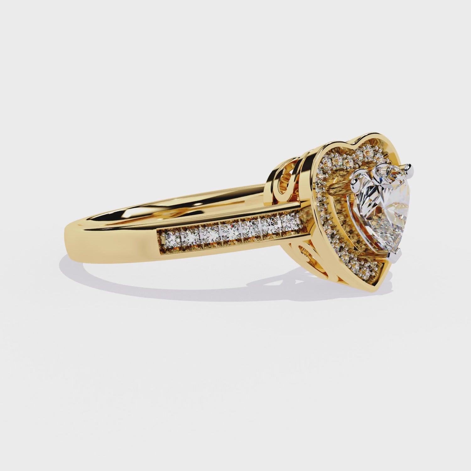 Cherished Heart Heart Shape Diamond Solitaire Ring