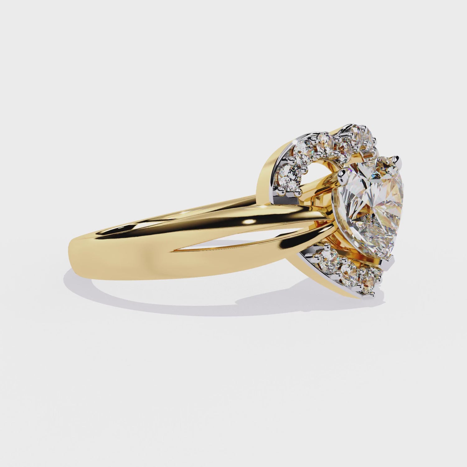Celebration Heart Shape Diamond Solitaire Ring