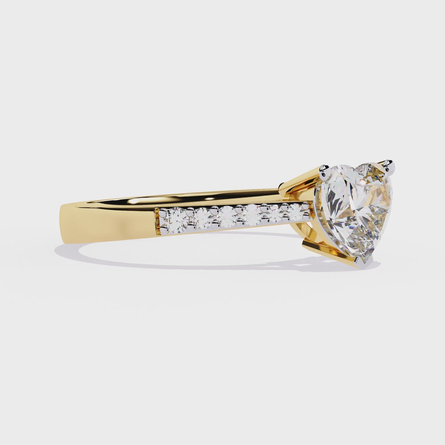 Proposal Heart Shape Diamond Solitaire Ring