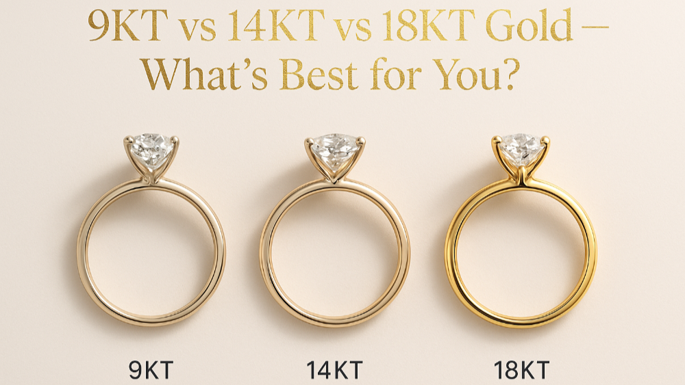 Gold Purity in Diamond Jewellery – 9KT vs 14KT vs 18KT: What Should You Choose?