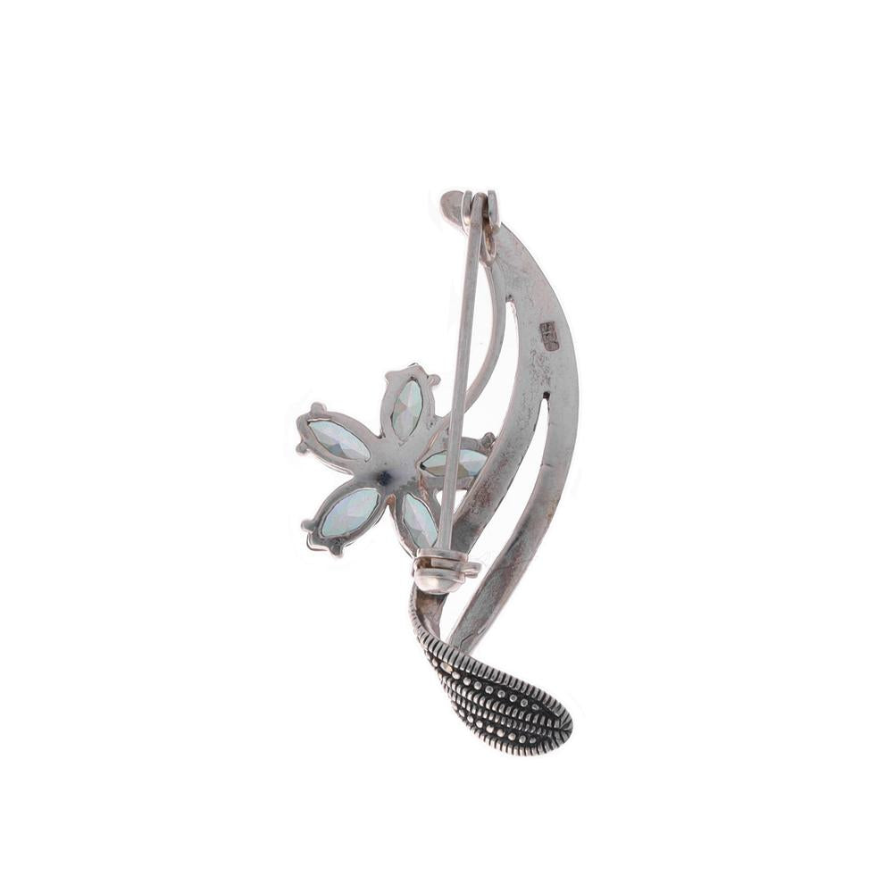 Victorian Floral Brooch in 925 silver