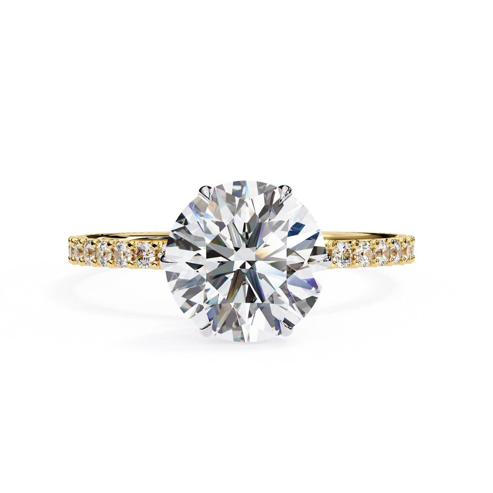 Decorated Solitaire Ring