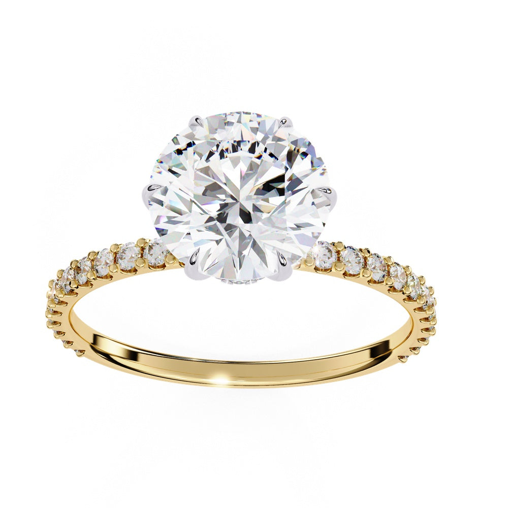 Decorated Solitaire Ring
