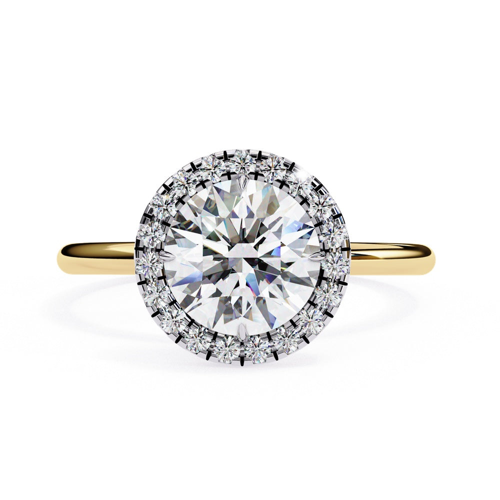 Classic Solitaire Ring with Halo