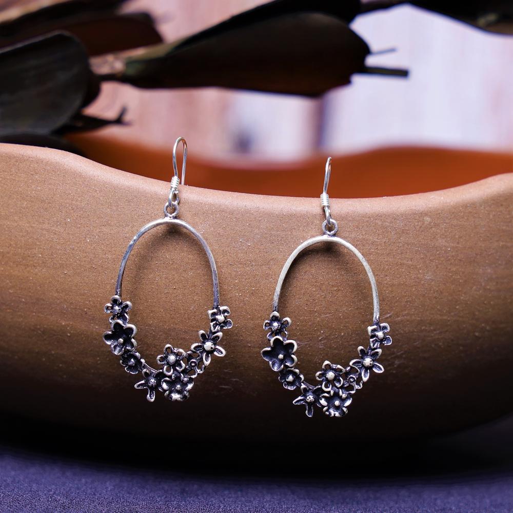 Garland drop Earrings in 925 silver