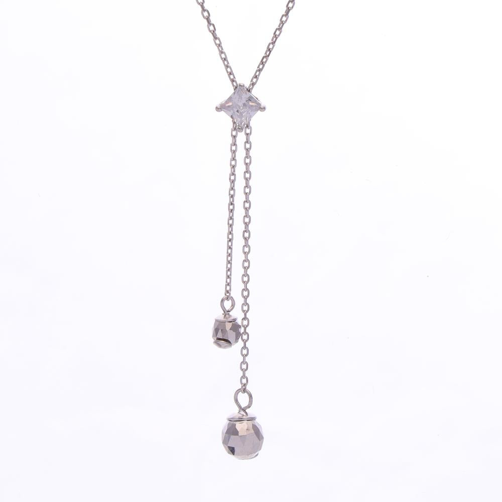 Princess Diamond Necklace in 925 silver