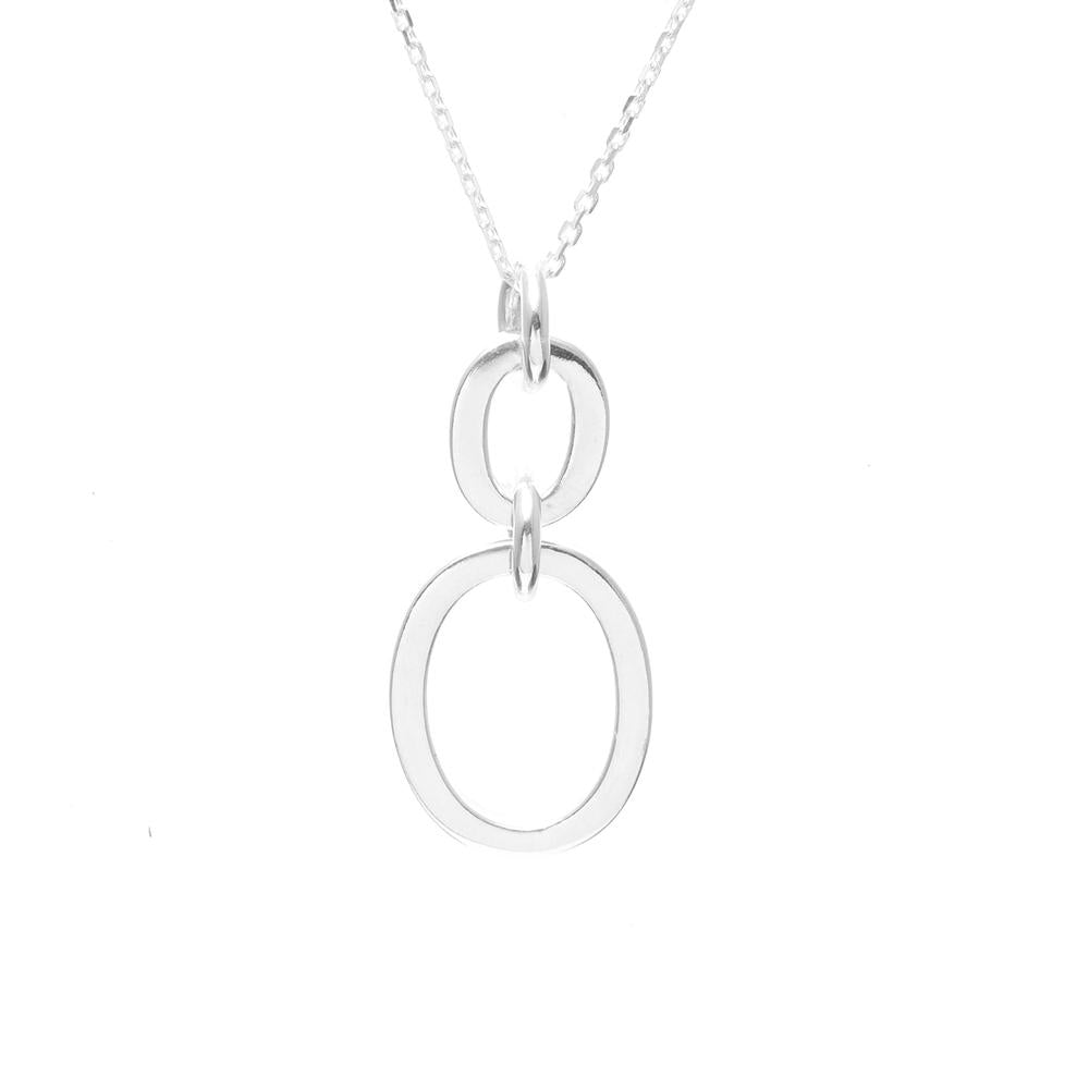 OOO pendant with chain in 925 silver