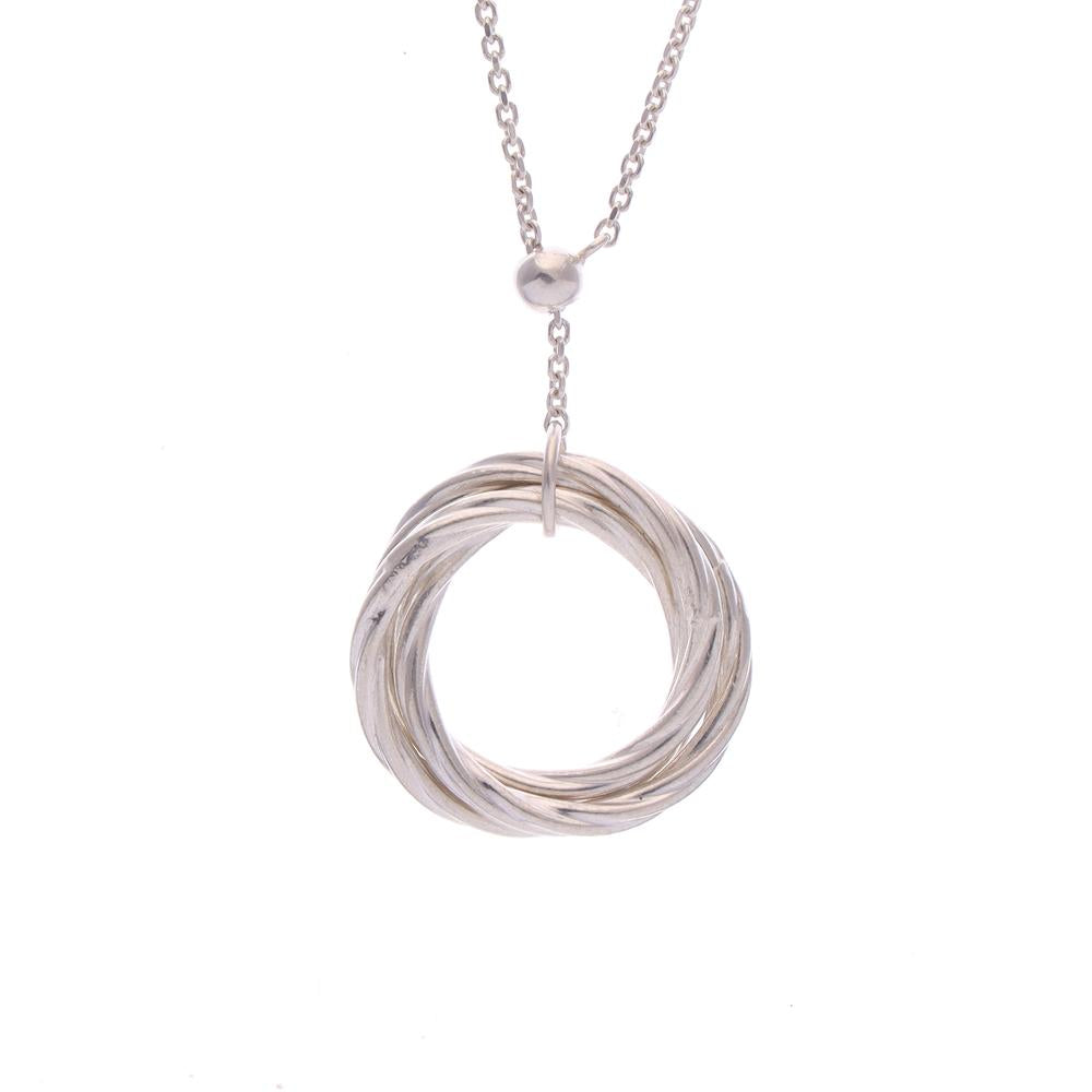 Entwined Together pendant with chain in 925 silver
