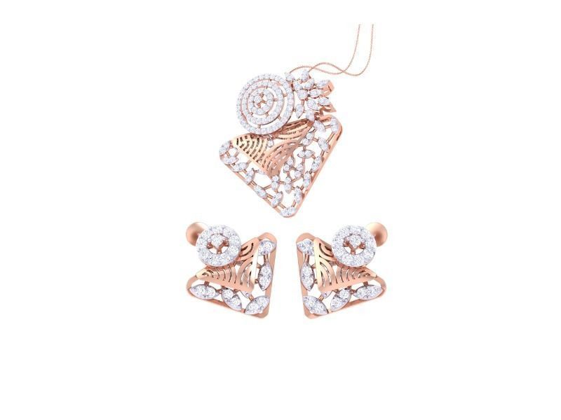 Natalie Diamond Pendant Set