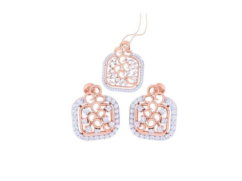 Virginia Diamond Pendant Set