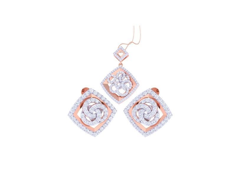 Scarlett Diamond Pendant Set