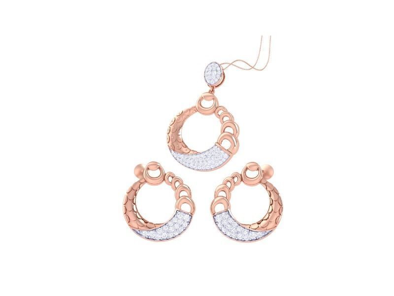 Serena Diamond Pendant Set